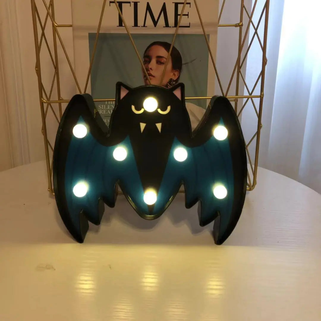 Halloween LED Pumpkin and Bat String Lights Decor