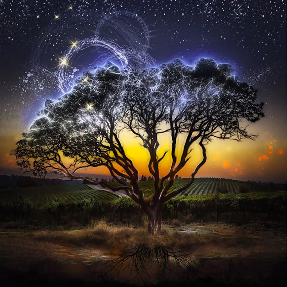 Galaxy Forest Diamond Painting Cross Stitch Art