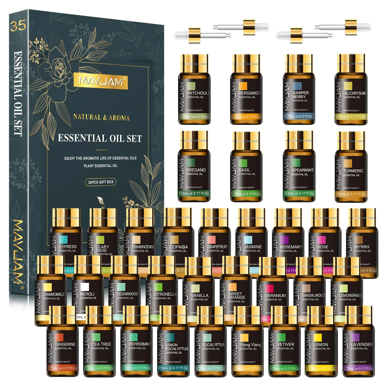 MAYJAM 35PCS Premium Essential Oils Kit